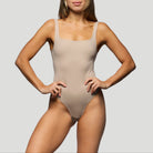 Cameltoe proof thong bodysuit