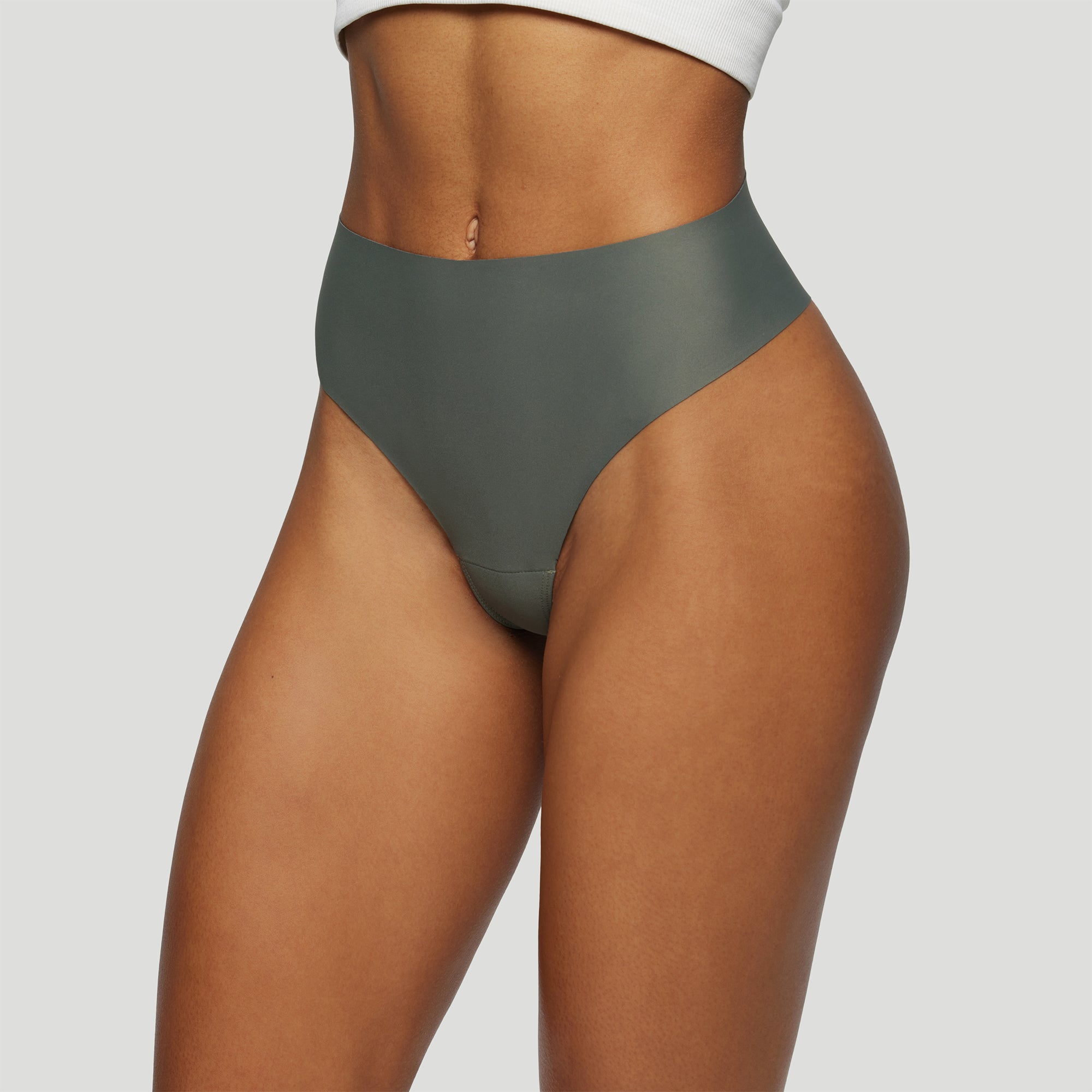 Jiv Athletics Cameltoe Proof Low Rise Thong In Grey | ModeSens